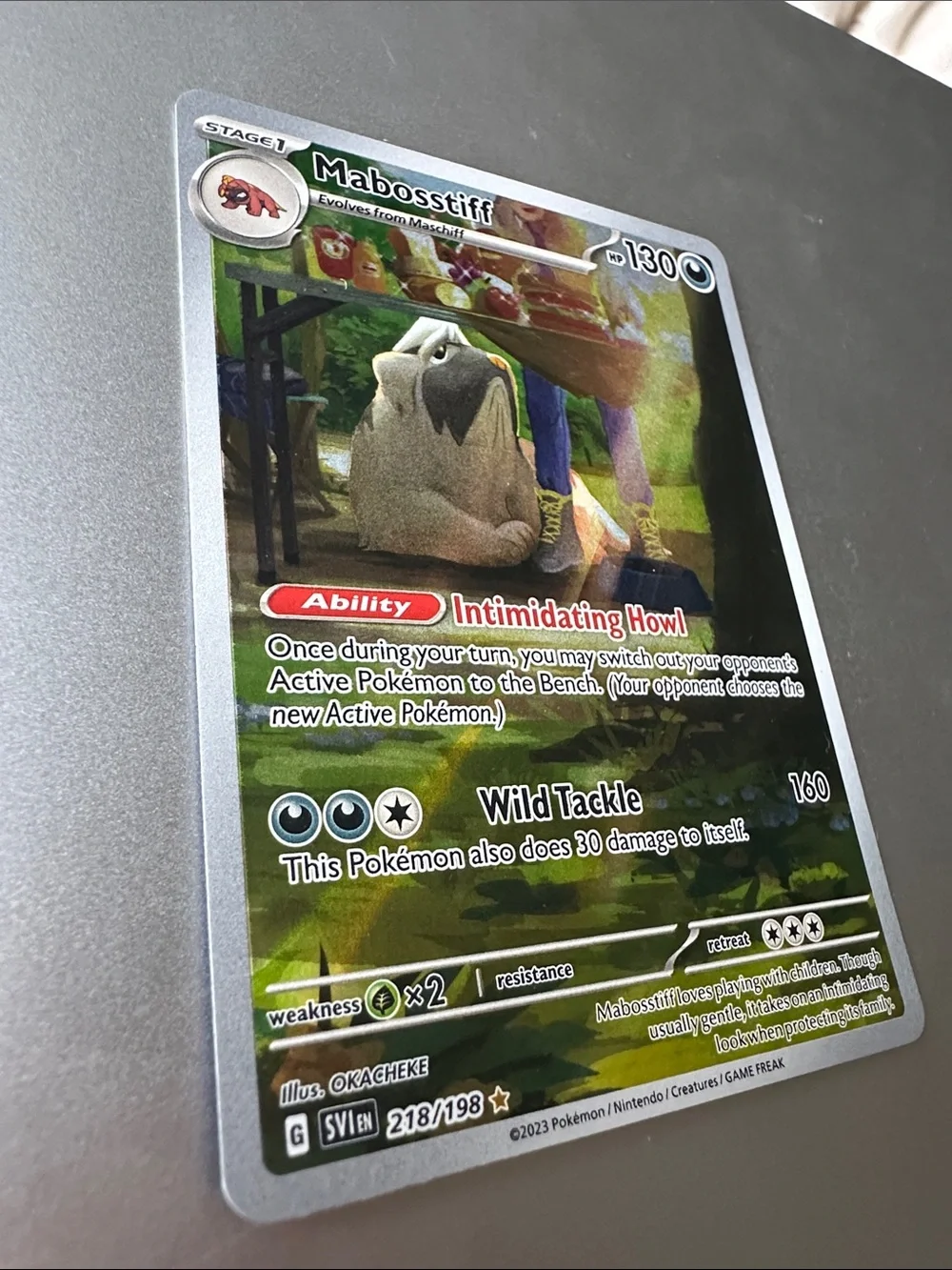 Mabosstiff Holo Rare Pokémon Card